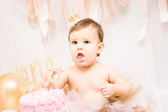 ​First Birthday & Cake Smash Session Ashley Halas Photography LLC Hamilton NJ