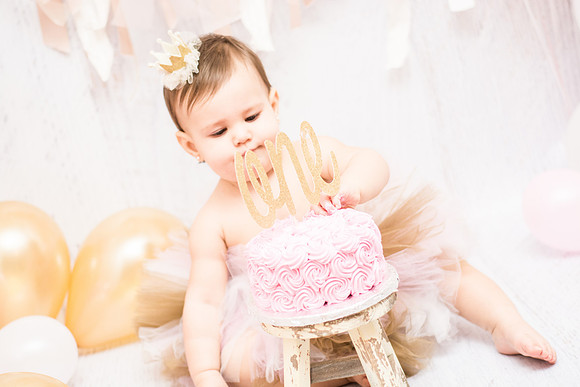 ​First Birthday & Cake Smash Session Ashley Halas Photography LLC Hamilton NJ