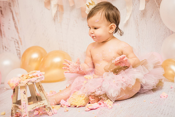 ​First Birthday & Cake Smash Session Ashley Halas Photography LLC Hamilton NJ