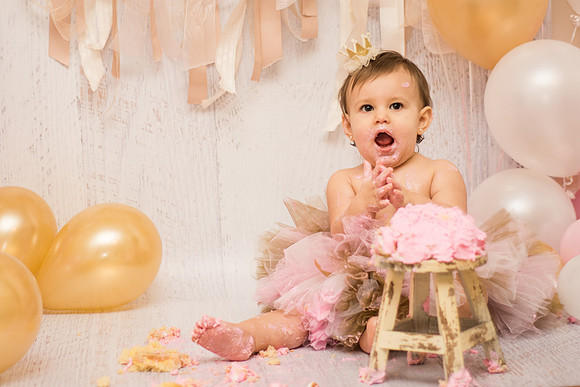 ​First Birthday & Cake Smash Session Ashley Halas Photography LLC Hamilton NJ