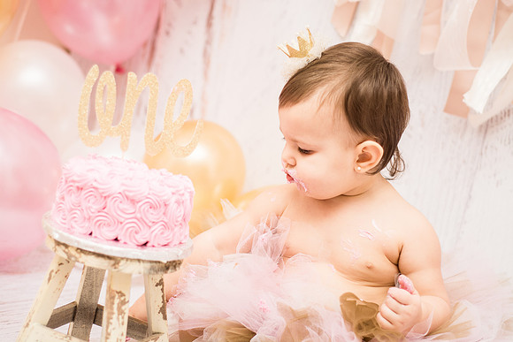 ​First Birthday & Cake Smash Session Ashley Halas Photography LLC Hamilton NJ