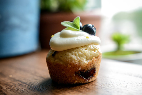Lemon Blueberry Muffins with Cream Cheese topping | Food Styling and Photography Ashley Halas Photography Hamilton New Jersey