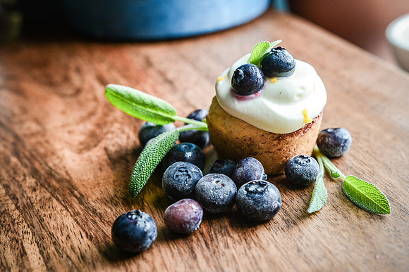 Lemon Blueberry Muffins with Cream Cheese topping | Food Styling and Photography Ashley Halas Photography Hamilton New Jersey