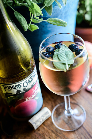 Terhune Orchards "Just Peachy" White Wine | Food Styling and Photography Ashley Halas Photography Hamilton New Jersey